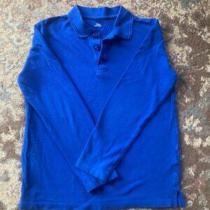 Marks & Spencer Long Sleeve Royal Blue Polo Shirt (for 11-12 years old)